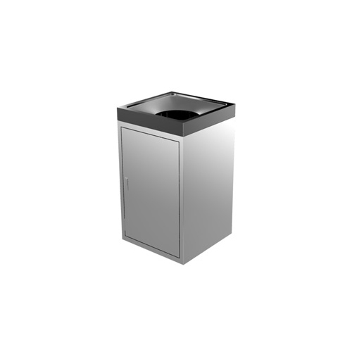 홋바형 사각 스텐 휴지통 450X450XH780