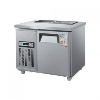 찬밧드 테이블 냉장고 900 아날로그 직접 냉각 냉장 105L 메탈