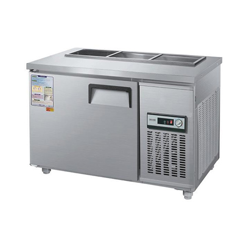 찬밧드 테이블 냉장고 1200 아날로그 직접 냉각 냉장 190L 메탈