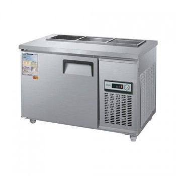 찬밧드 테이블 냉장고 1200 아날로그 직접 냉각 냉장 190L 메탈