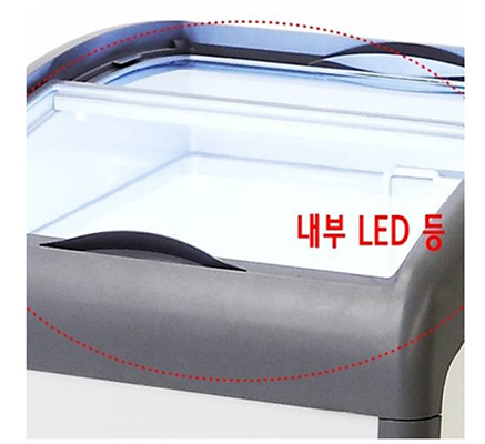 다목적 냉동고 라운드도어형 160L LED등
